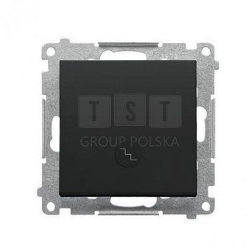 TW6L.01/149 Simon 55 Łącznik schodowy z podświetleniem LED podśw. jak w łączniku pojedynczym (moduł), szybkozłącza Czarny mat TW6L.01/149