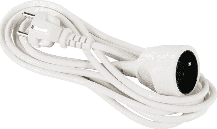 Elcan przedłużacz 1 gniazdo z/u 1,5m biały (PM-BW-1G-15)