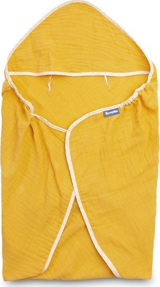 Sensillo OTULACZ MUŚLINOWY DO FOTELIKA MUSZTARDOWY 75x75