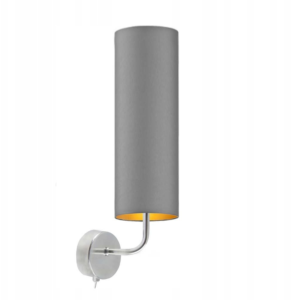 Kinkiet do czytania z włącznikiem NEWADA GOLD abażur TUBA E14