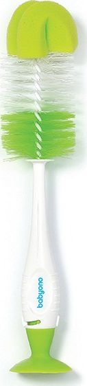 BabyOno Szczotka do butelek i smoczków samostojąca z przyssawką i chowaną mini szczoteczką (728/02)