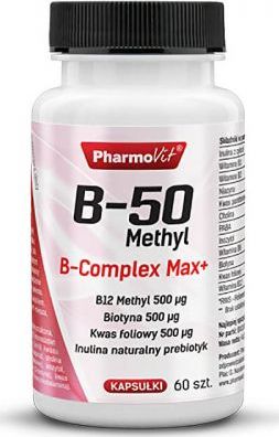 Pharmovit Witamina B-50 Methyl B-Complex Max+ 60 kapsułek PharmoVit
