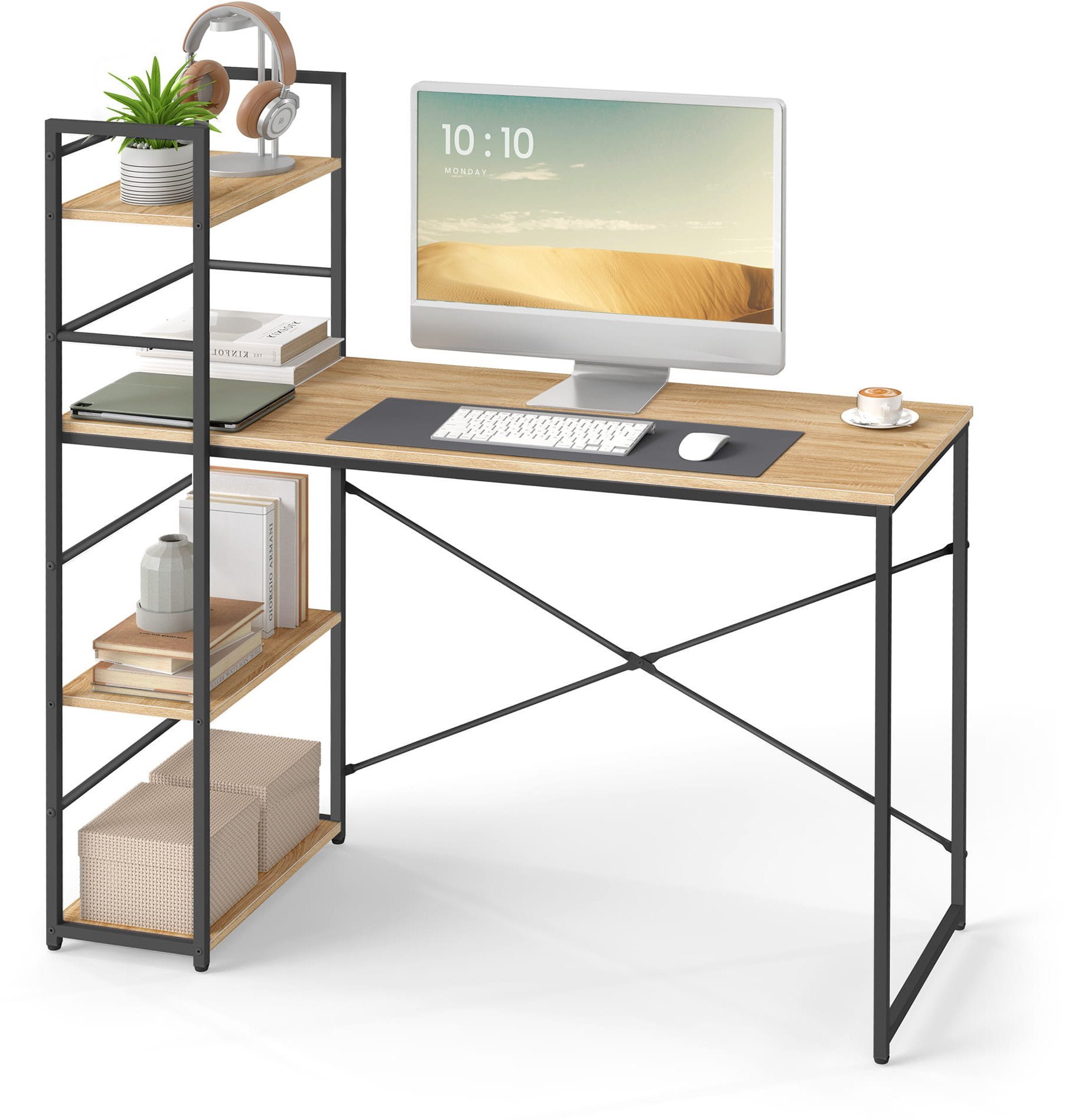 Biurko Komputerowe MAX 4.0 - sonoma / nogi czarne