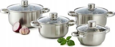 Dajar Zestaw garnków stalowych 8 elementów Belly