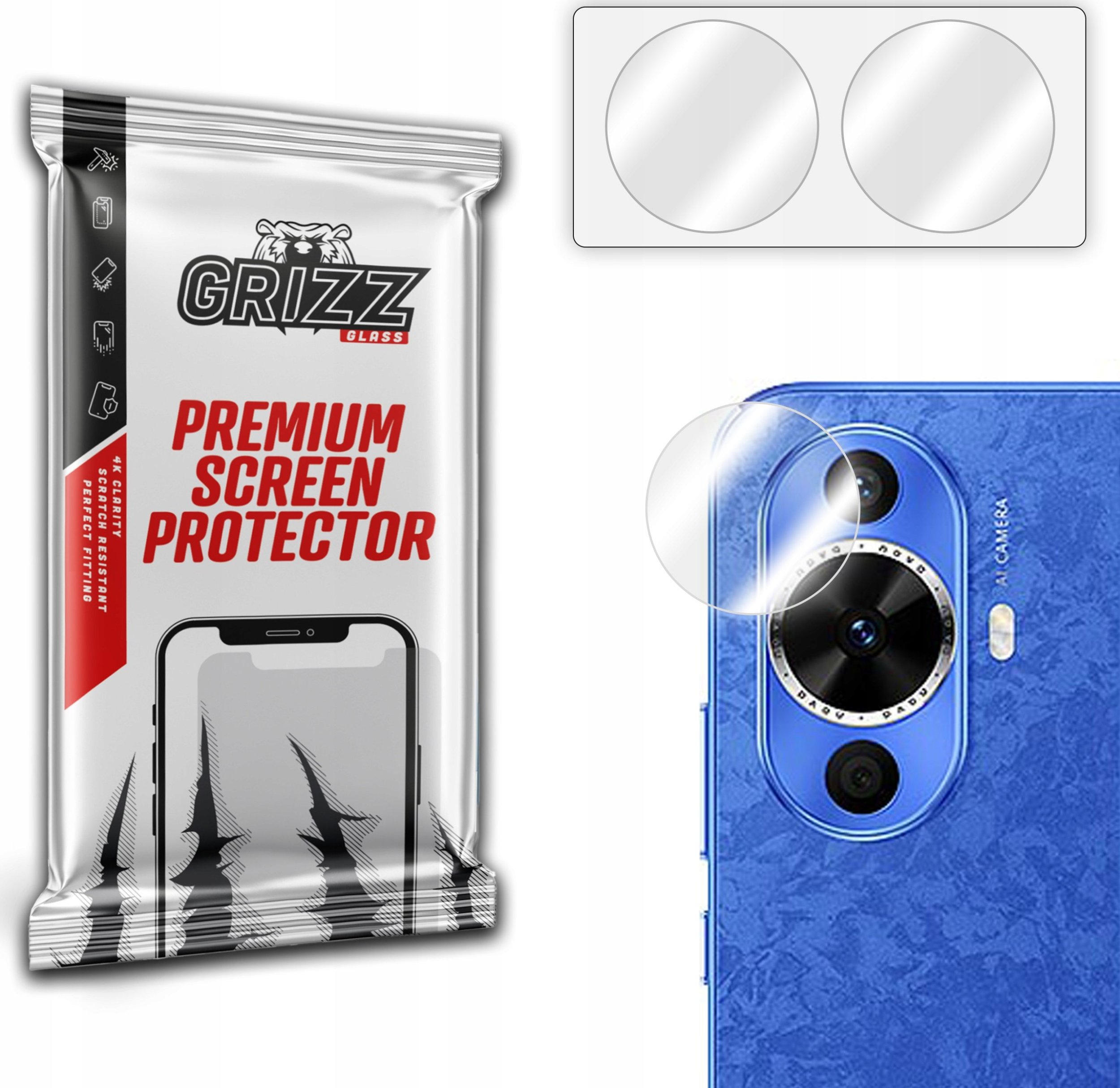 GrizzGlass Szkło na aparat GrizzGlass HybridGlass Camera do Huawei Nova 12s