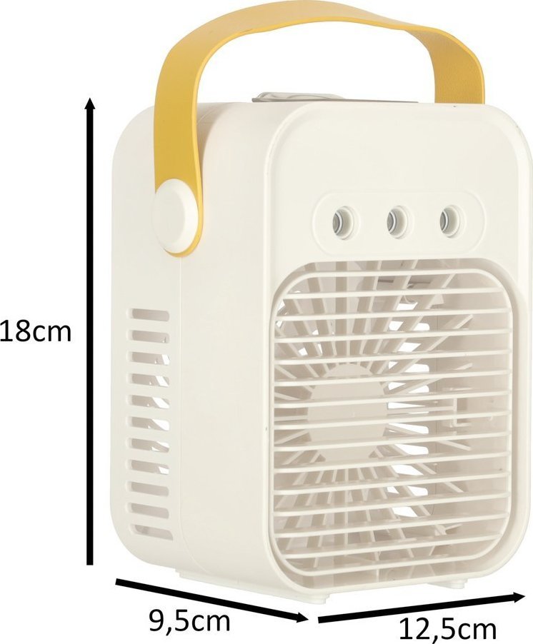 Klimatyzator klimator przenośny wentylator biurkowy nawilżacz USB biały