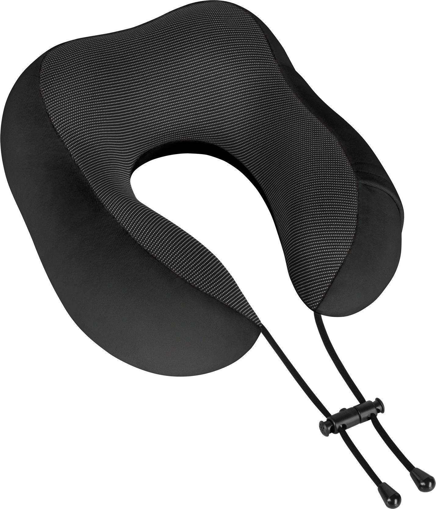 Poduszka turystyczna - podróżna z pianki MEMORY, REBEL ACTIVE , kolor czarny