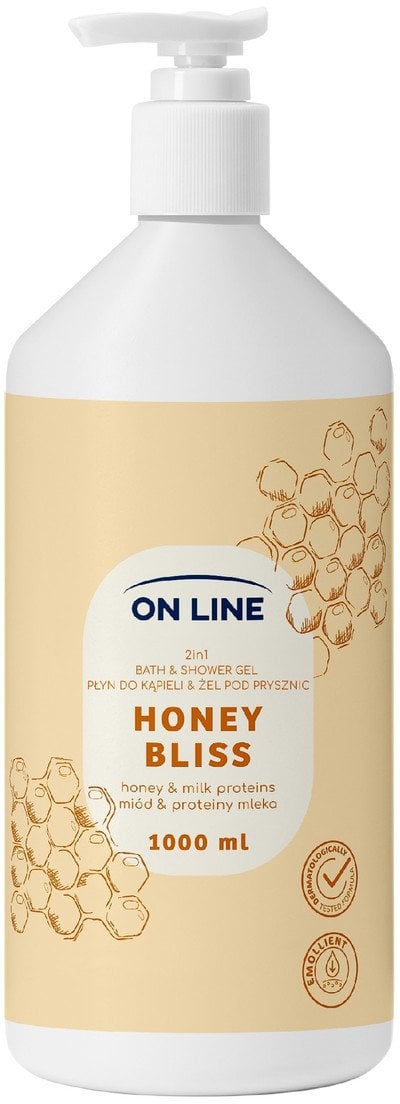 ON LINE Płyn do kąpieli i żel pod prysznic 2w1 Honey Bliss 1000 ml