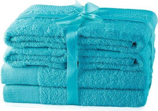 AmeliaHome Zestaw ręczników Amari 6 elementów turkusowy AmeliaHome