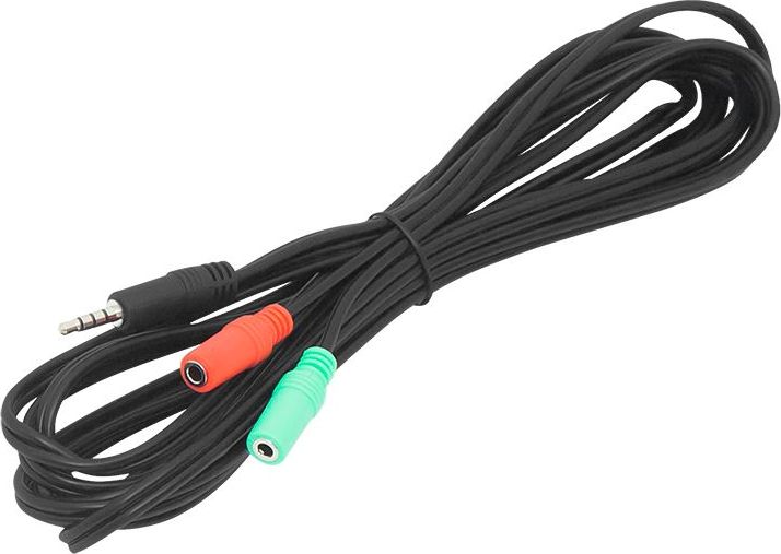 Kabel Xtreme Jack 3.5mm - Jack 3.5mm x2 3.5m czarny (2GN.3,5ST)