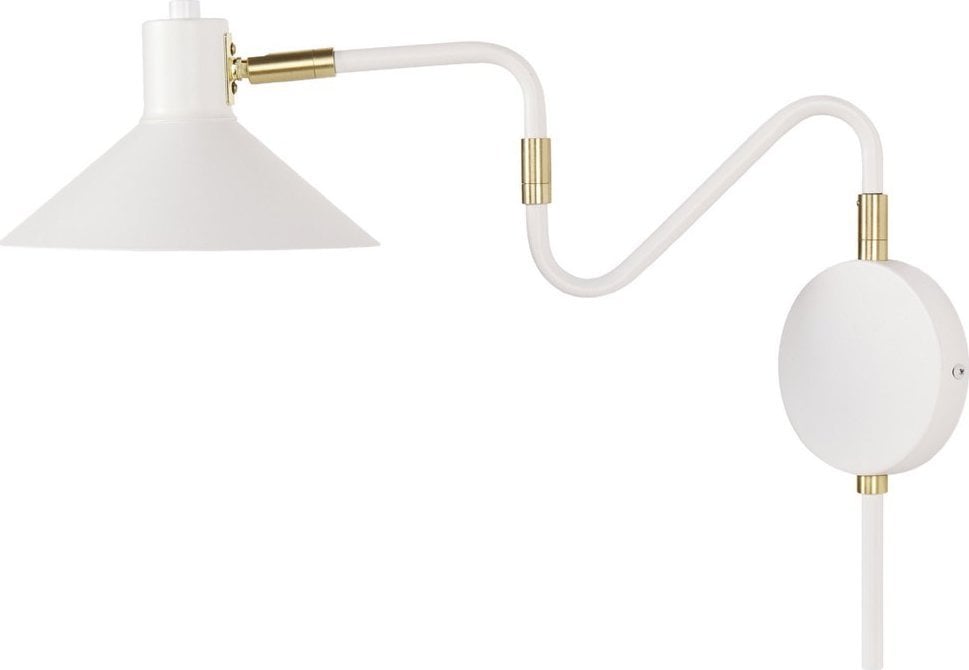 Kinkiet Beliani Lampa ścienna metalowa biała BALIEM