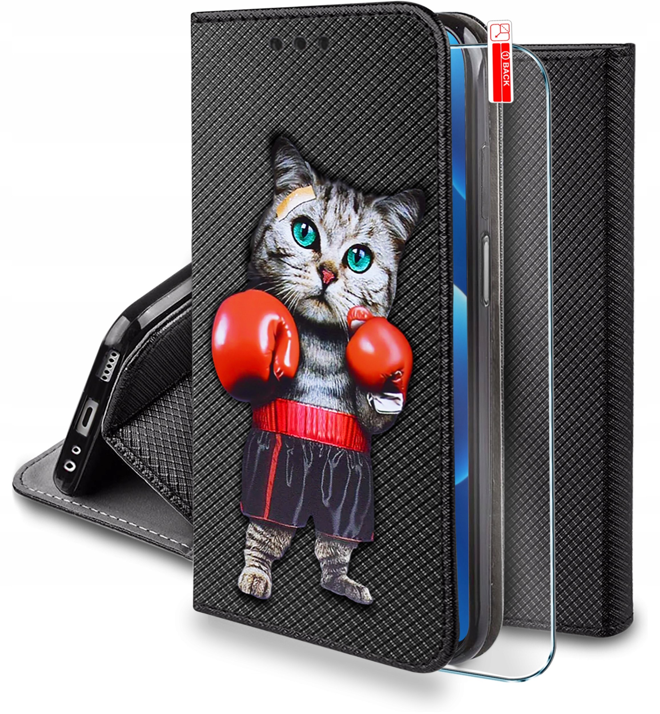 Etui do Samsung M52 5G MAGNET WZORY CASE PORTFEL + SZKŁO 9H