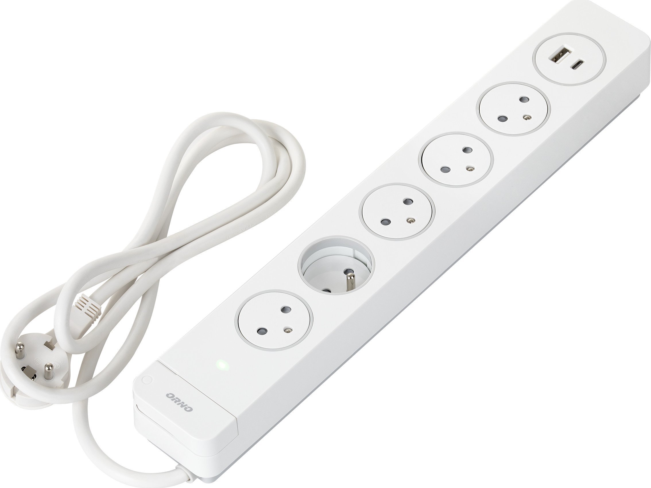 Energizer ORNO STRIP 5x SOCKETS 2P + Z, 2xUSB LENGTH 3x1.5 LENGTH 1.5M, SURGE PROTECTION