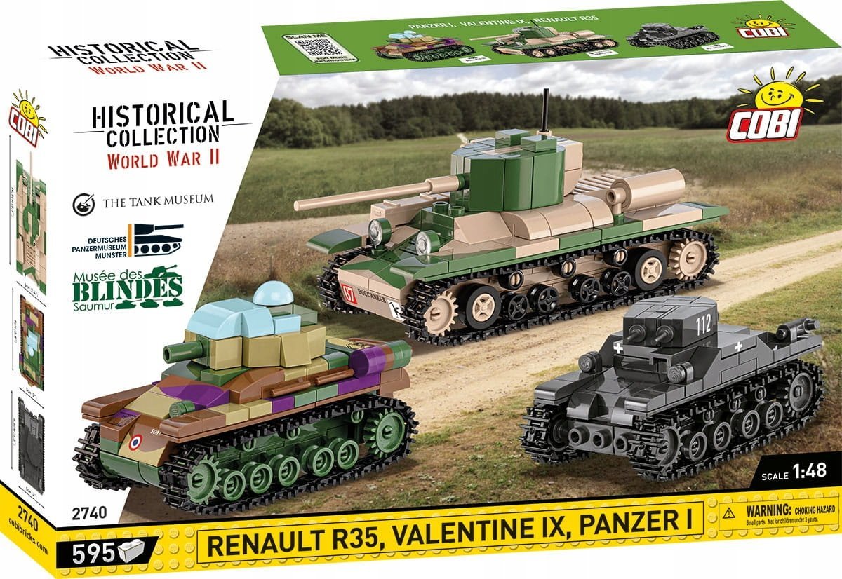 Cobi Klocki Renault R35 - Valentine IX - Panzer I