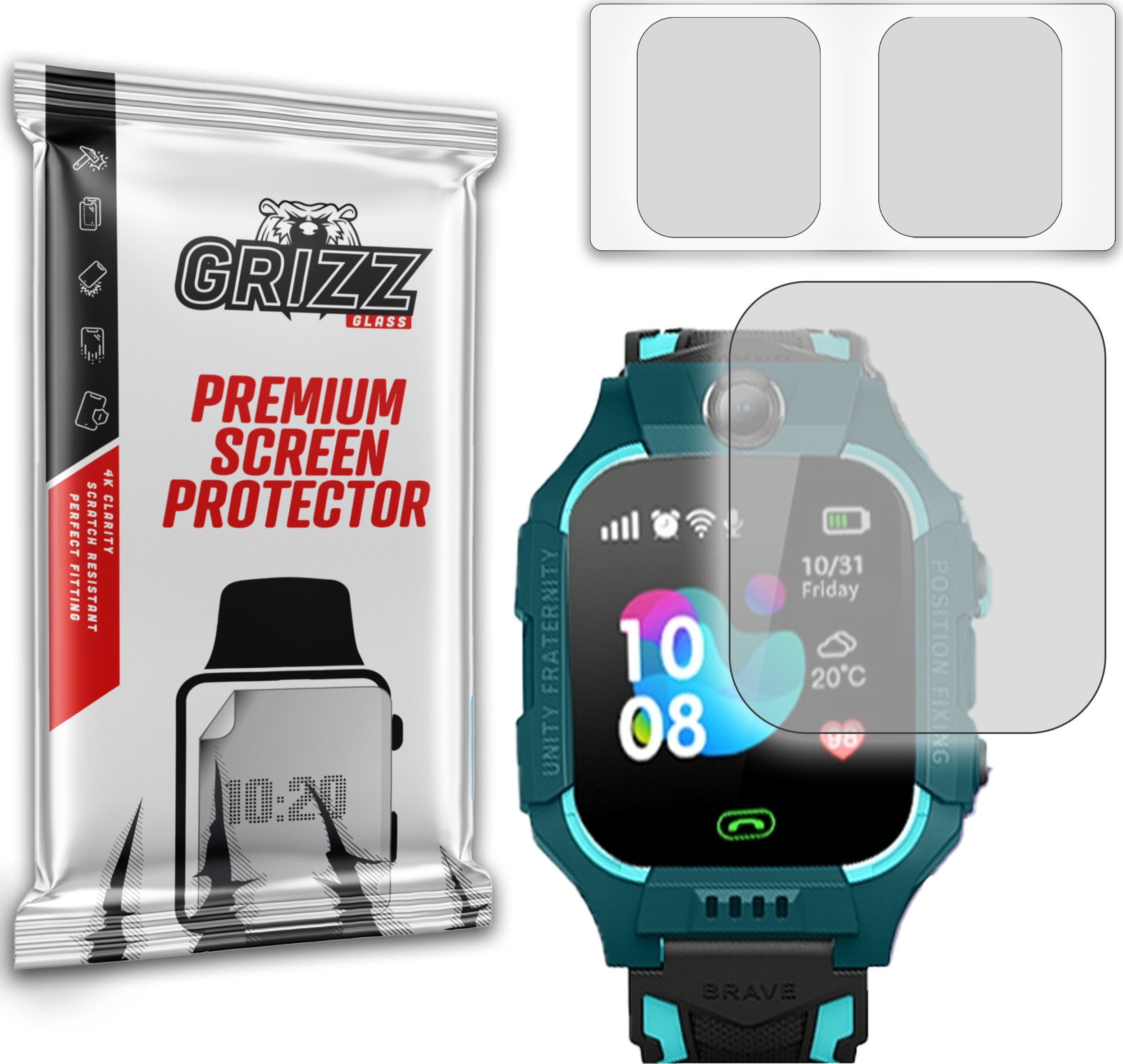 GrizzGlass Folia matowa Grizz KidsWatch A7s X-Pro GW600s