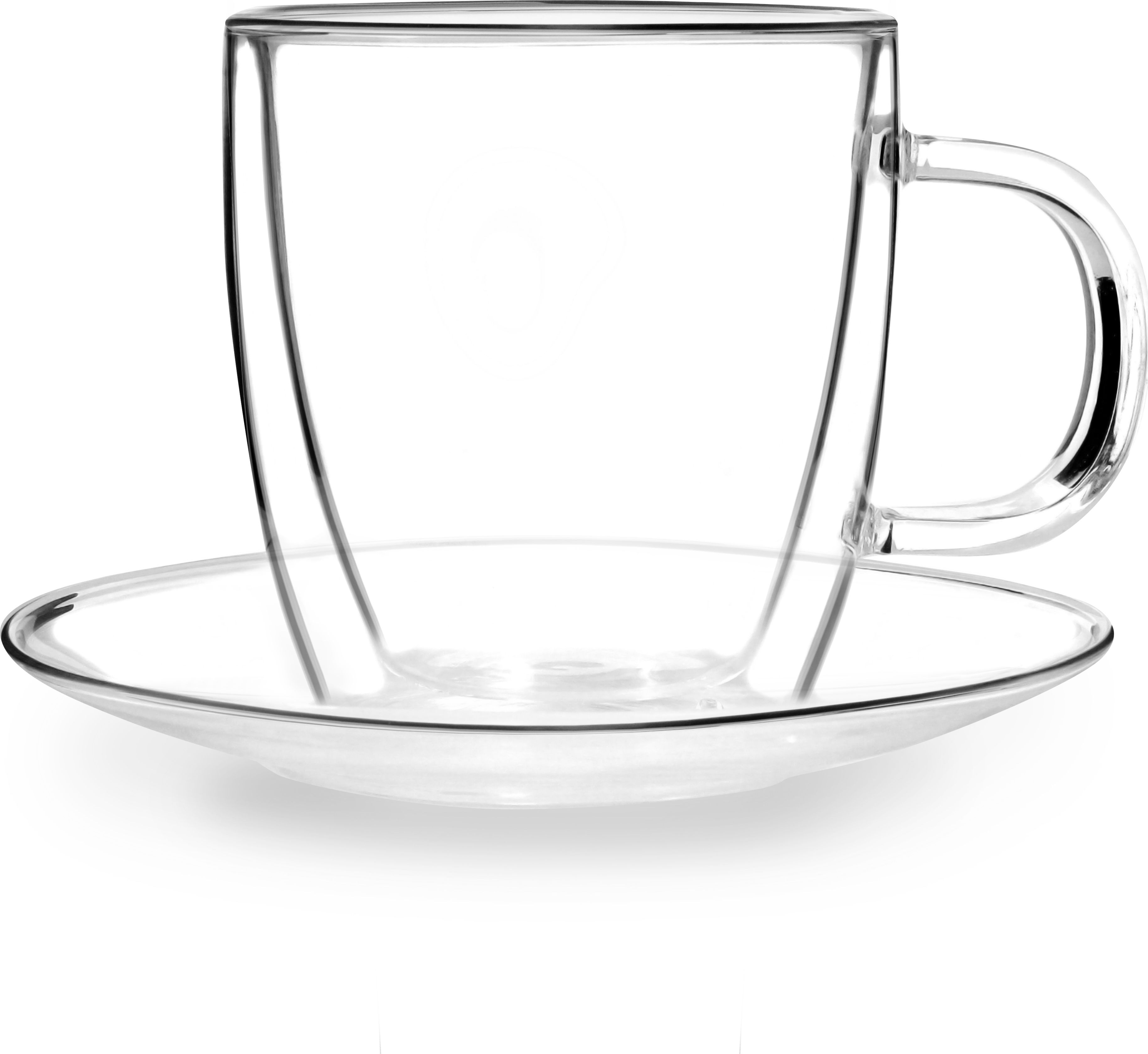 Vialli Design Komplet 2 filiżanek 250 ml ze spodkami Amo