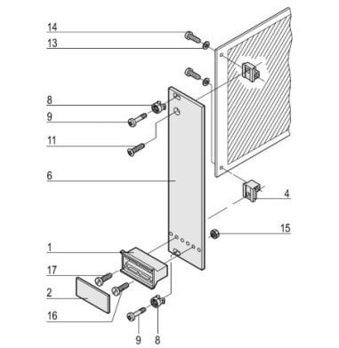 SCHROFF Zestaw wkładek z uchwytem trapezowym szary 3 HU 4 HU