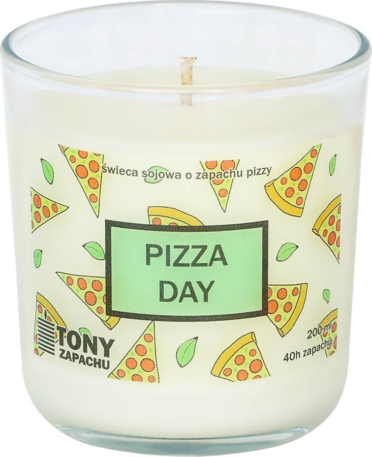 Cup&You Naturalna świeca sojowa Pizza Day o zapachu bazylii i pomidorów, w szklanym naczyniu, grozi zaostrzeniem apetytu, idealna jako podarunek, prez