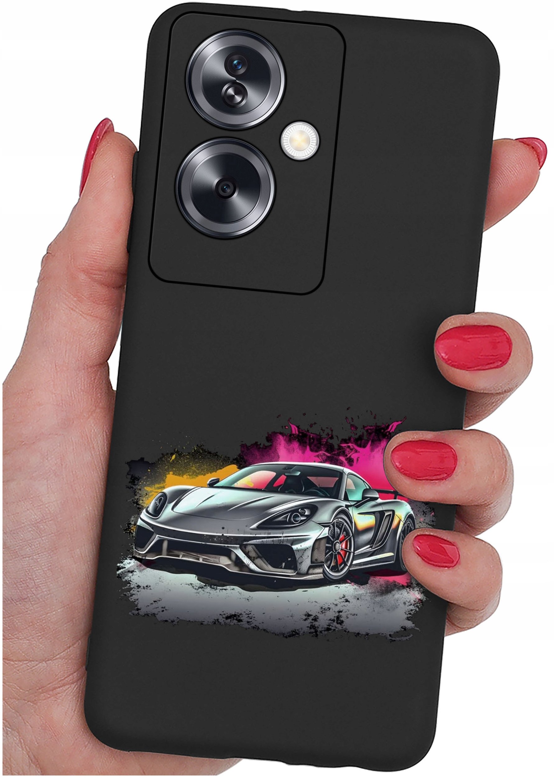 ETUI do Oppo A79 5G WZORY |SILIKONOWE MATT CASE + SZKŁO ochronne 9H