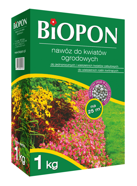 Biopon Nawóz granulowany do kwiatów ogrodowych 1kg (1176)