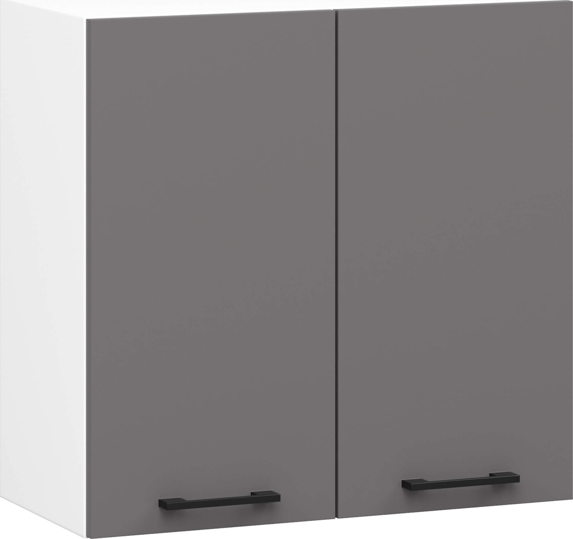 WISZĄCA SZAFKA KUCHENNA OLIWIA W 60cm BIAŁA / GRAFIT SZARY