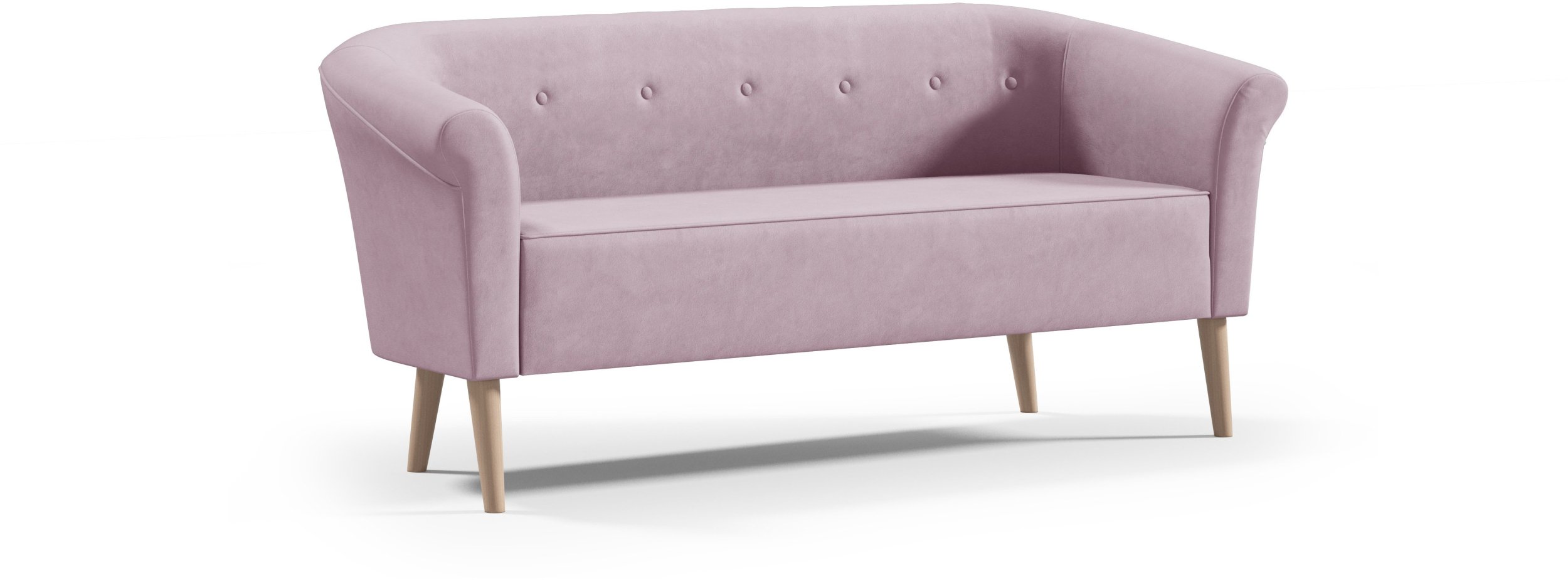 Sofa ESPERO styl skandynawski 3 osobowa welur z guzikami manila 09