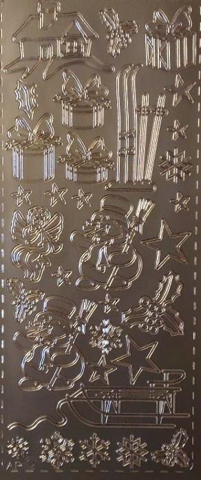 Stiker ażurowy srebrny