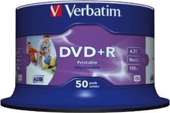 Verbatim DVD+R 4.7 GB 16x 50 sztuk (43512)