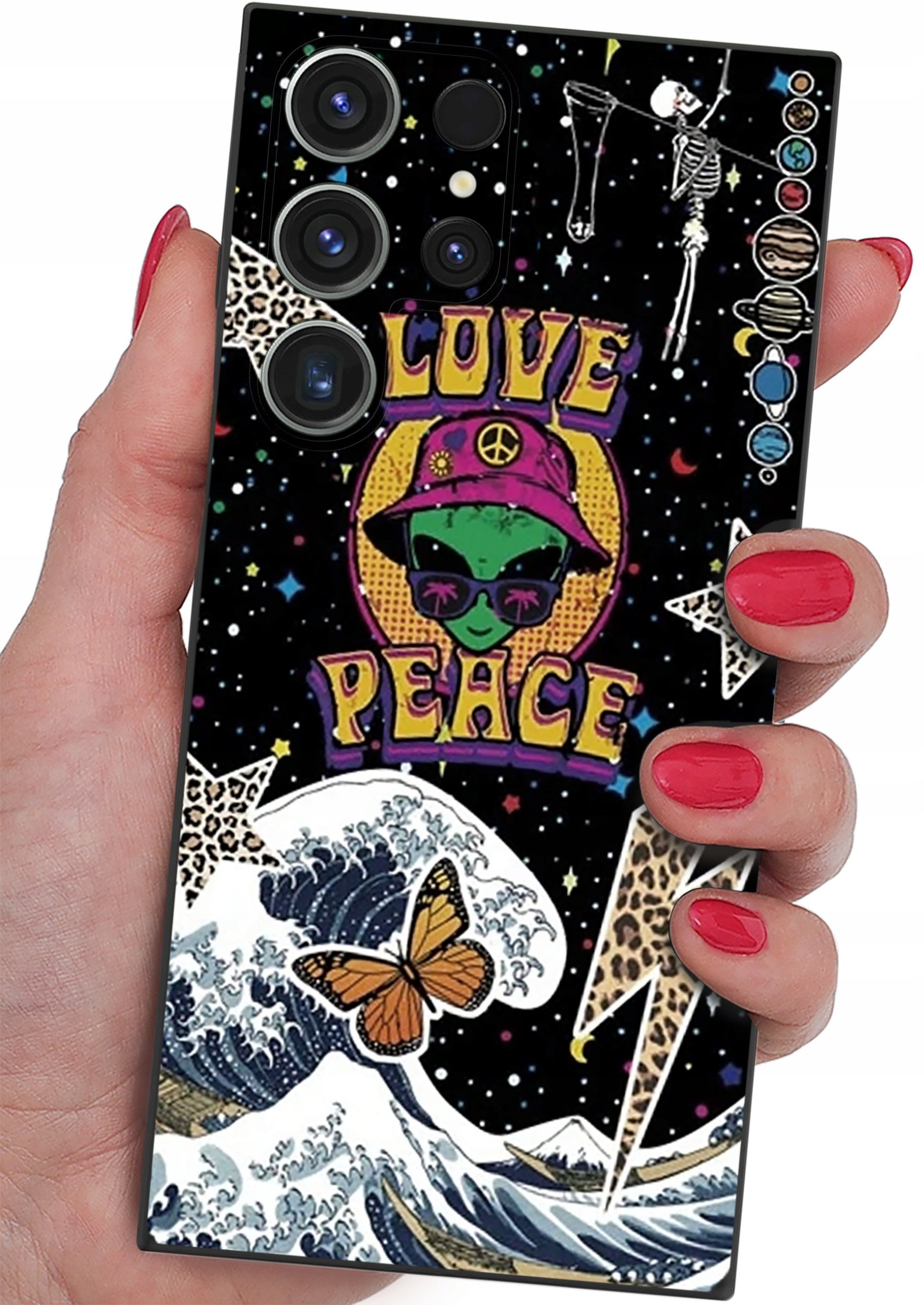 ETUI do Samsung Galaxy S24 Ultra CASE WZORY SOFT MATT PLECKI + SZKŁO 9H