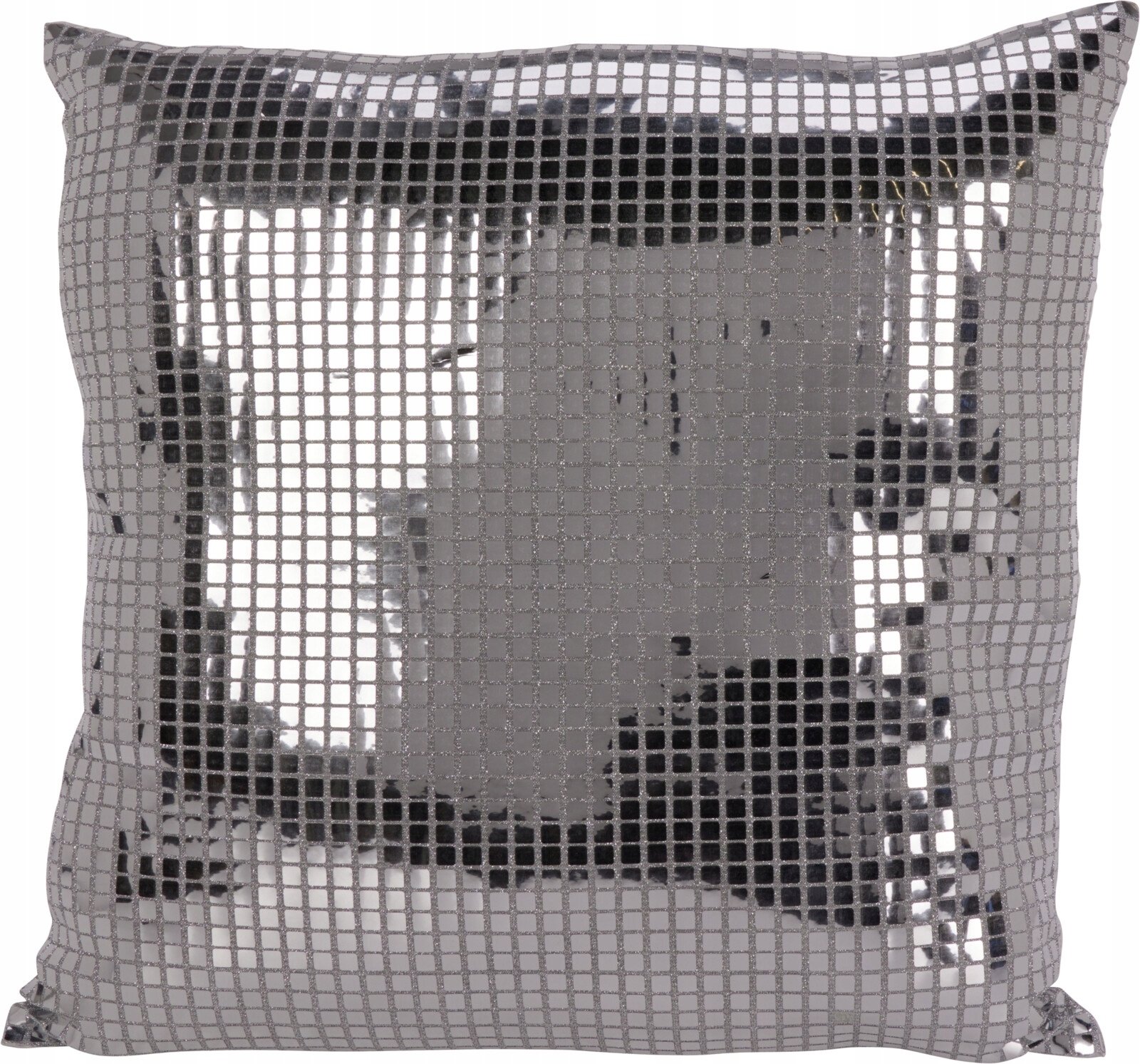 Koopman Poduszka dekoracyjna 43x43 cm srebrny z efektem lustra