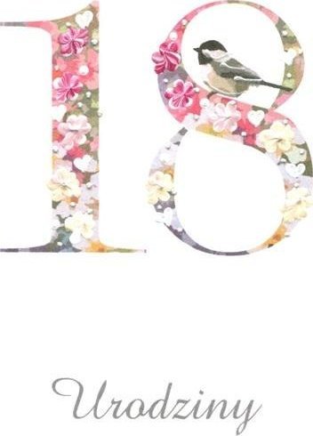 Karnet Urodziny 18 DL T01 - Ptaszek