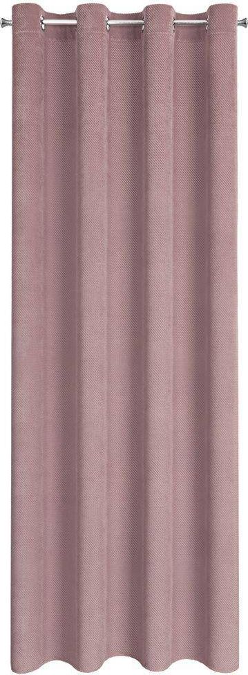 Eurofirany Zasłona Velvet Eliza 140 x 250 Przelotka Pudrowy