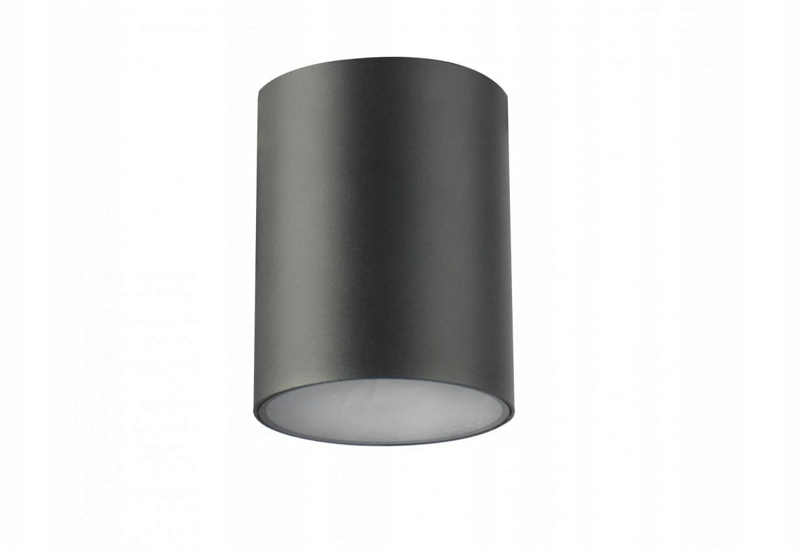Lampa sufitowa GTV Oprawa sufitowa LENTO, alum, 100x130, IP54, MAX.35W, okrągły, grafitowy
