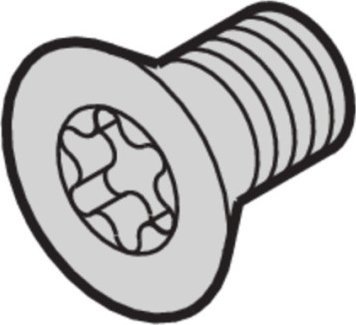 SCHROFF SCHROFF Śruba z łbem stożkowym, Torx M4x14 mm, St ocynkowana