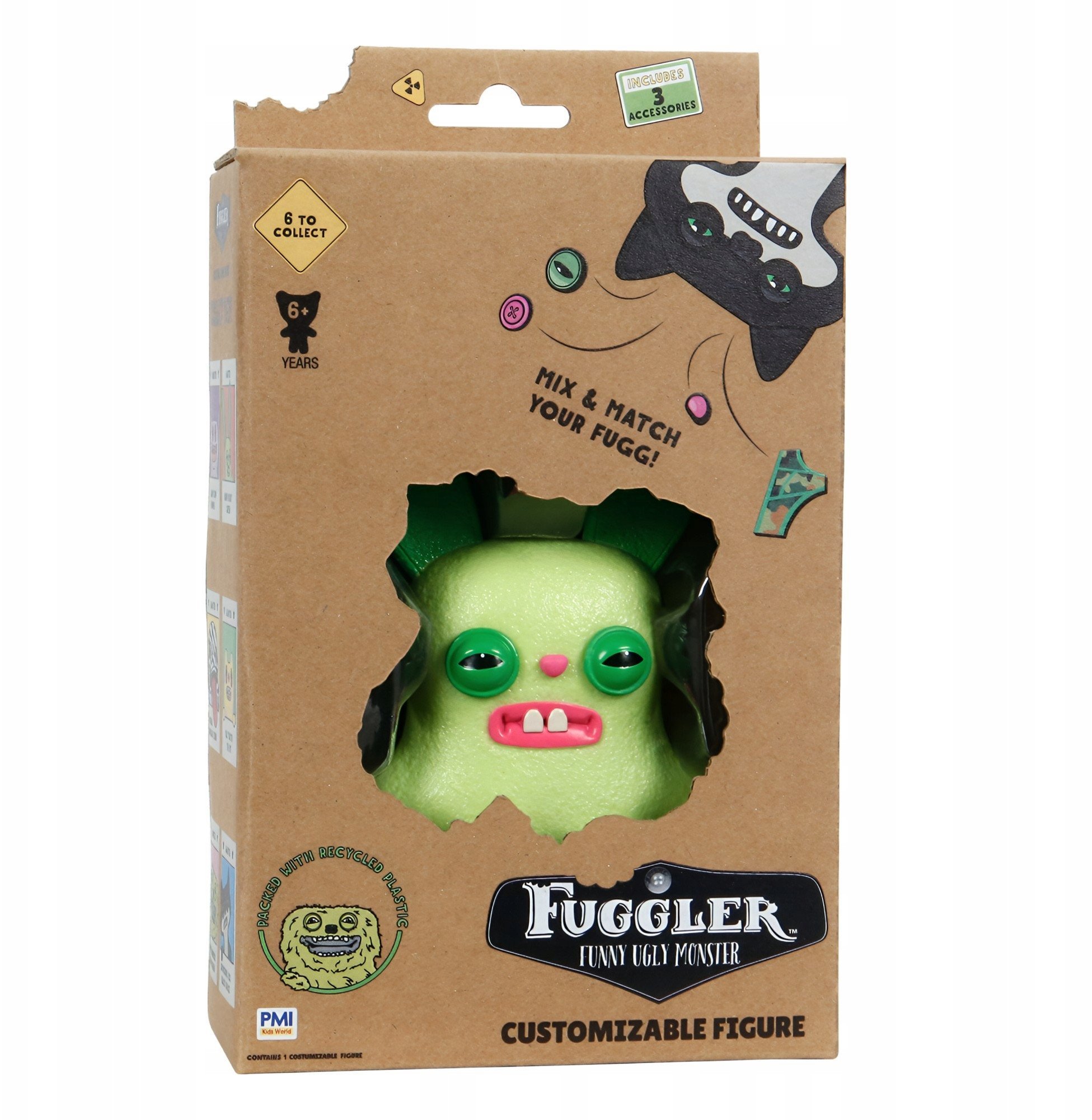 FUGGLER S1 CUSTOMIZABLE FIGURES 11 5 CM - RABID RABBIT GREEN