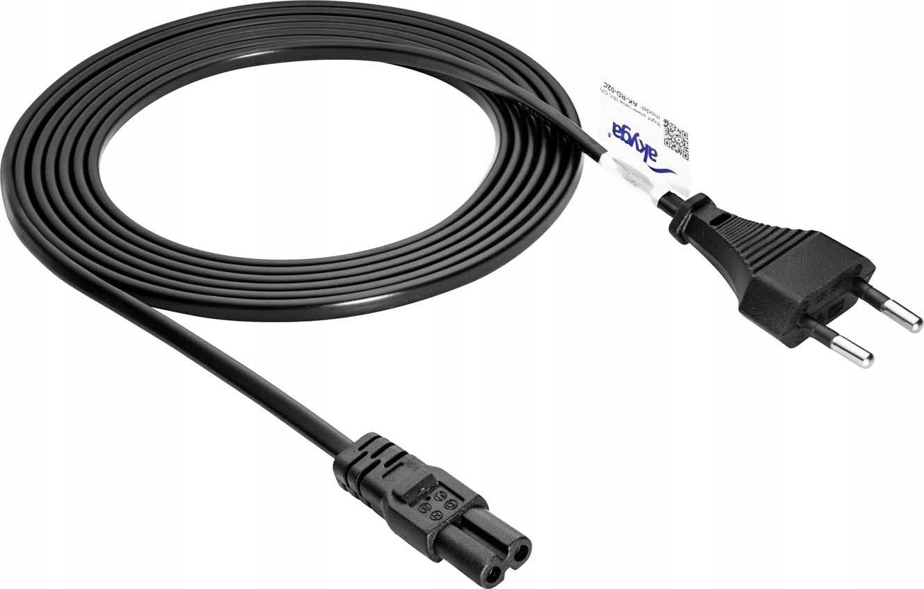 Kabel zasilający Akyga Kabel zasilający Akyga AK-RD-02C ósemka CU CEE 7/16 / IEC C7 3m