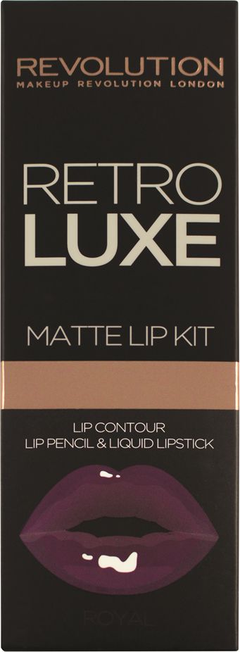 Makeup Revolution Retro Luxe Kit Matte Royal Pomadka i konturówka do ust