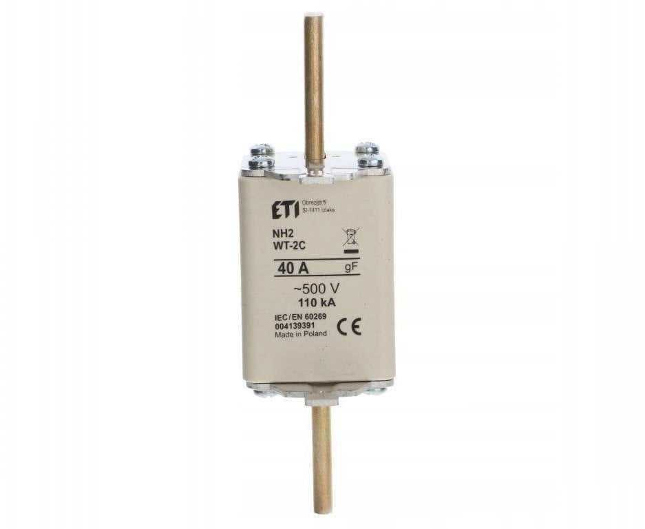 Wkładka bezpiecznikowa NH2C 40A gF 500V 004139391