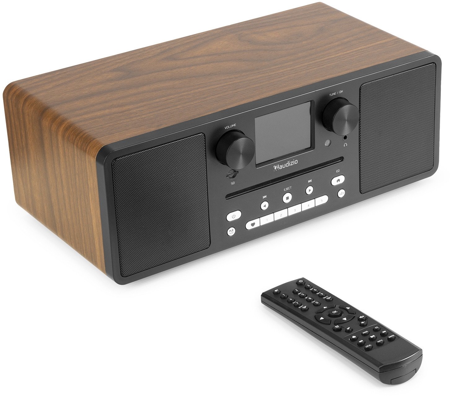 Miniwieża Audizio CD/BT/DAB+/radio internetowe brązowe one size