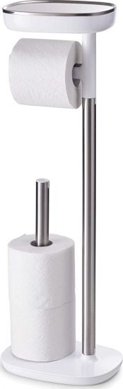 uchwyt na rolki toalety 62,8 x 22,5 cm stal srebrno-biała