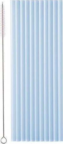 Słomki plastikowe błękitne 23cm 12szt