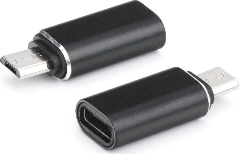 Adapter USB Partner Tele.com USB-C - microUSB Czarny