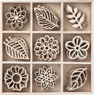 DP Craft Kształty z drewna DPCRAFT Liście 45szt. Dalprint