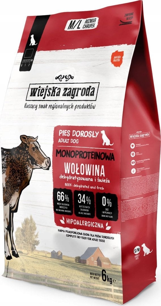 Wiejska Zagroda Monobiałkowa Wołowina 6 kg