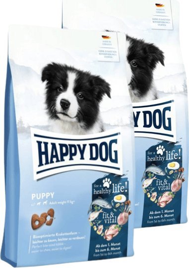 Happy Dog HAPPY DOG Fit&Vital Puppy, sucha karma, dla szczeniąt, 1-6 miesięcy, 2x10 kg