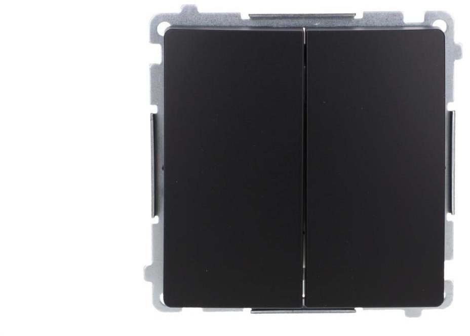 Simon Basic Łącznik świecznikowy z podświetleniem LED (moduł) 10AX, 250V, szybkozłącza, czarny BMW5L.01/49