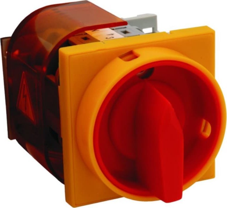 Spamel Rozłącznik główny z czołem żółto-czerownym IP65 zamykane ŁK32RGP08