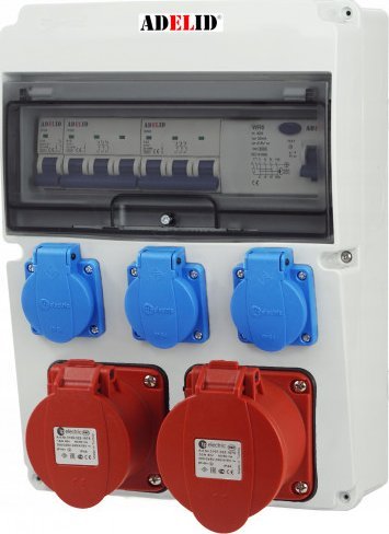 Rozdzielnica budowlana 32A/16A trójfazowa IP44