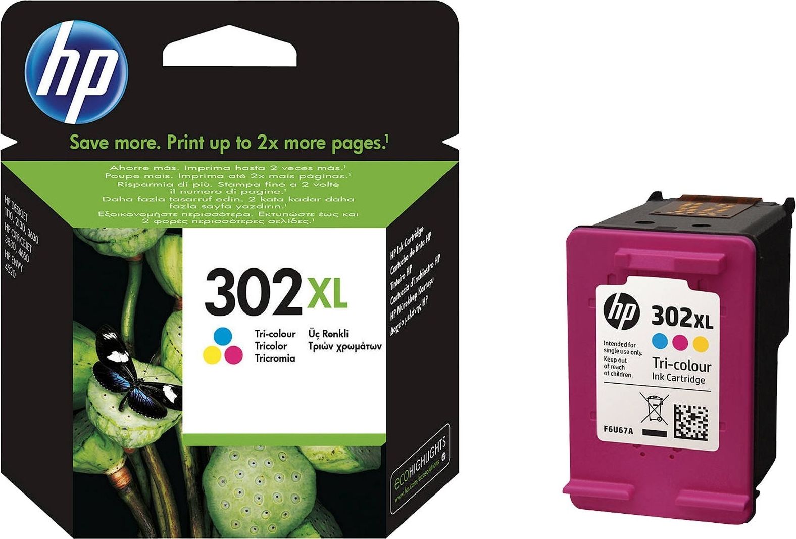 Tusz HP HP Tusz nr 302XL F6U67AE color 8ml 330str