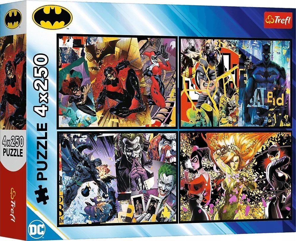 Trefl Puzzle 4w1 Batman w akcji 4 x 250 elementów (13310)